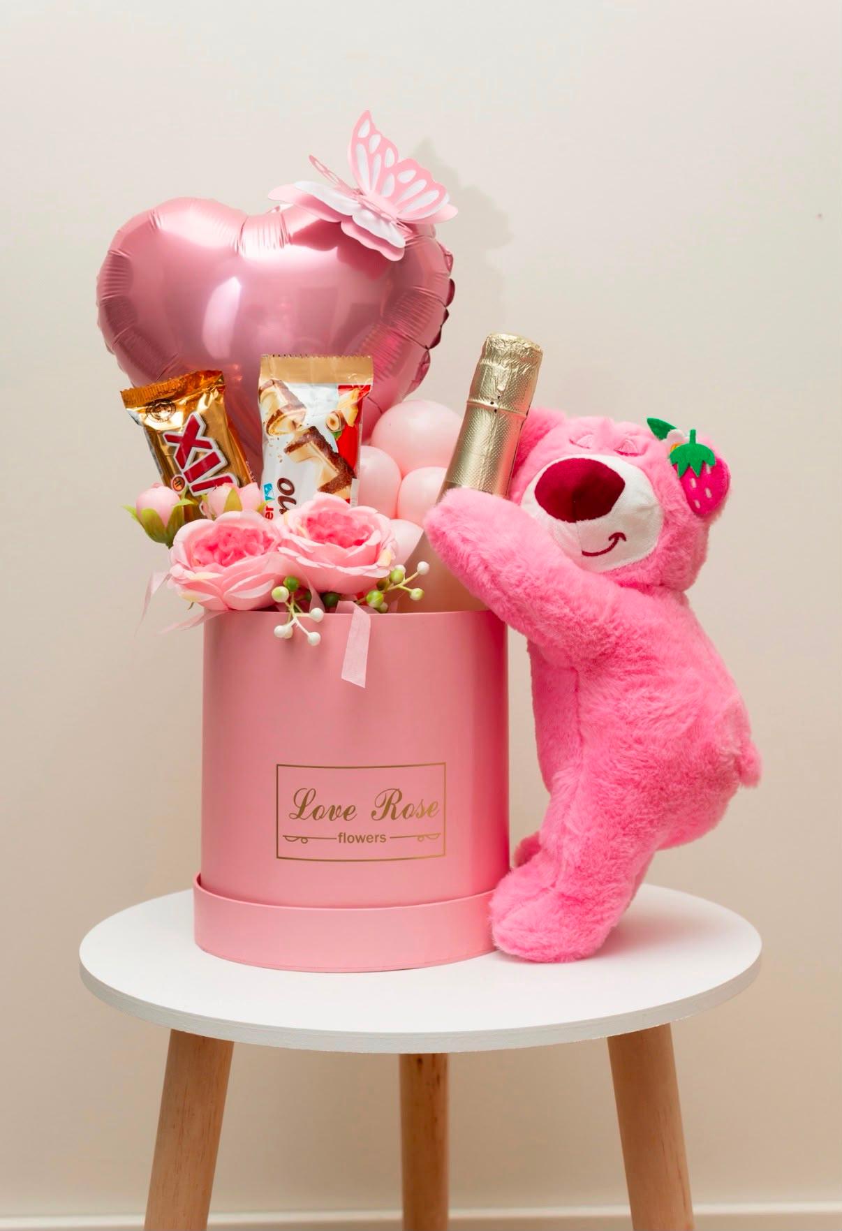 🌸 Box Rosa con Peluche 🌸