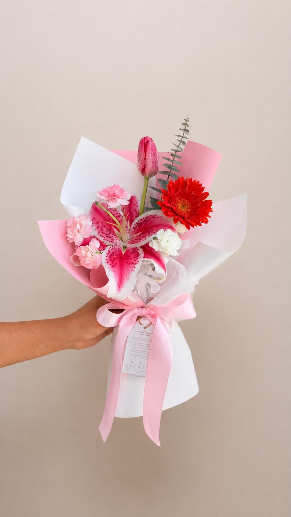 Ramo Lirio, Tulipán y Gerbera